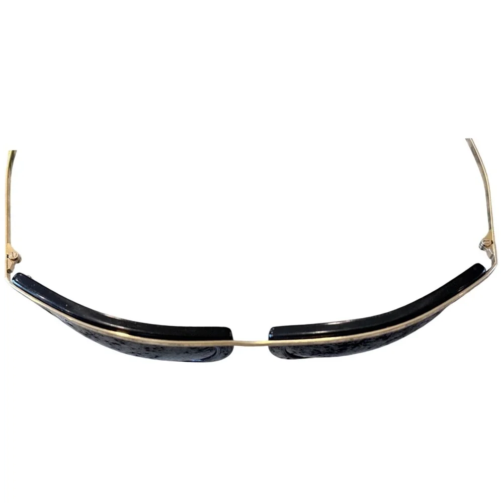 Vintage Bausch & Lomb Ray-Ban Sunglasses Black Gold Brow Bar USA Made Rare